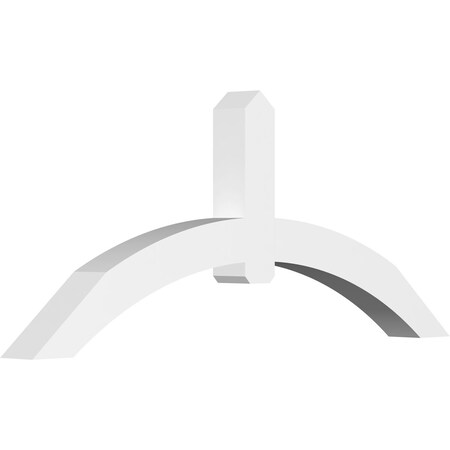 Ekena Millwork Archdale Architectural Grade PVC Gable Bracket, 84"W x 35"H x 6"D x 6"F, 10/12 Pitch GBP084X35X0606ARC00